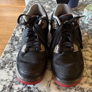 Nike Air Jordan Fusion 4 "Bred Black and Red Low-Top Sneakers